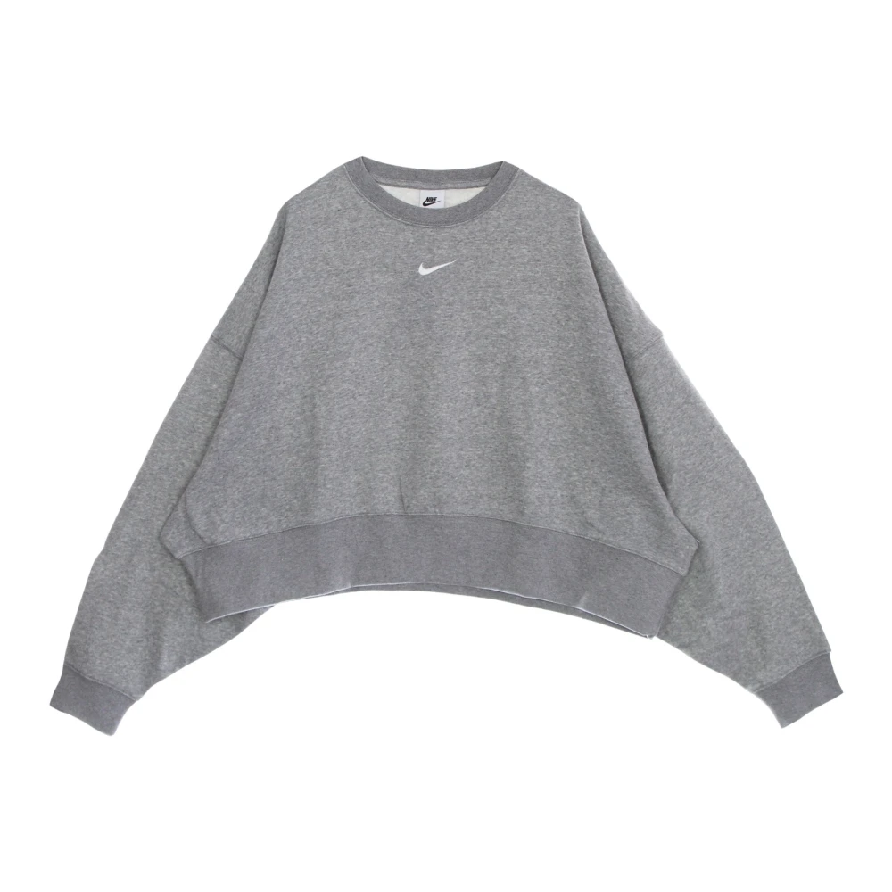 Nike Essentials Fleece Crew Sweatshirt Gray Dames