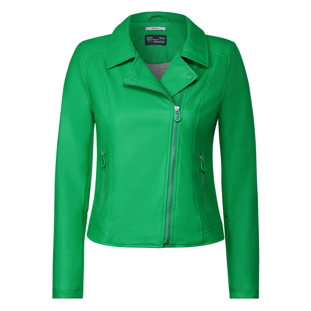 Cecil Leather Jackets Green Dames