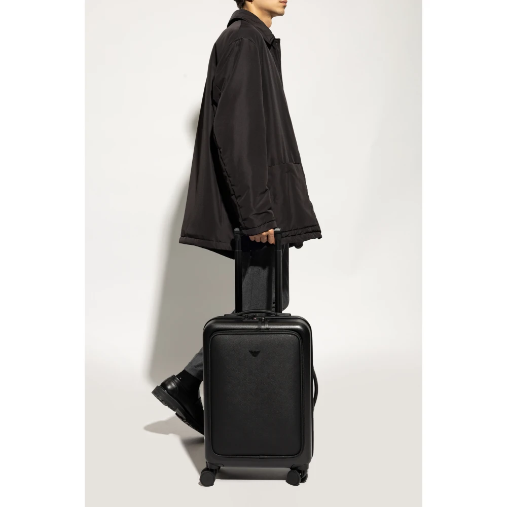 Emporio Armani Koffer op wielen Black Heren