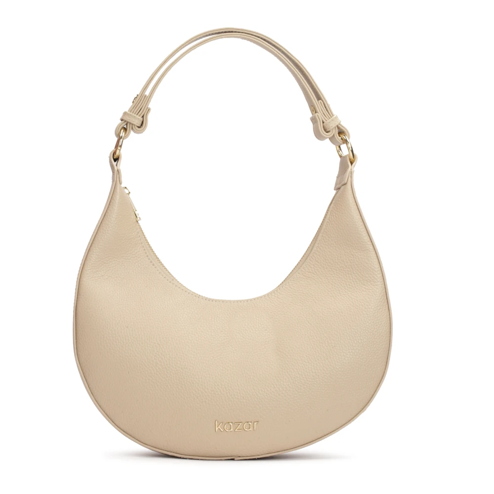 Kazar Beige leren handtas met een unieke vorm Beige Dames
