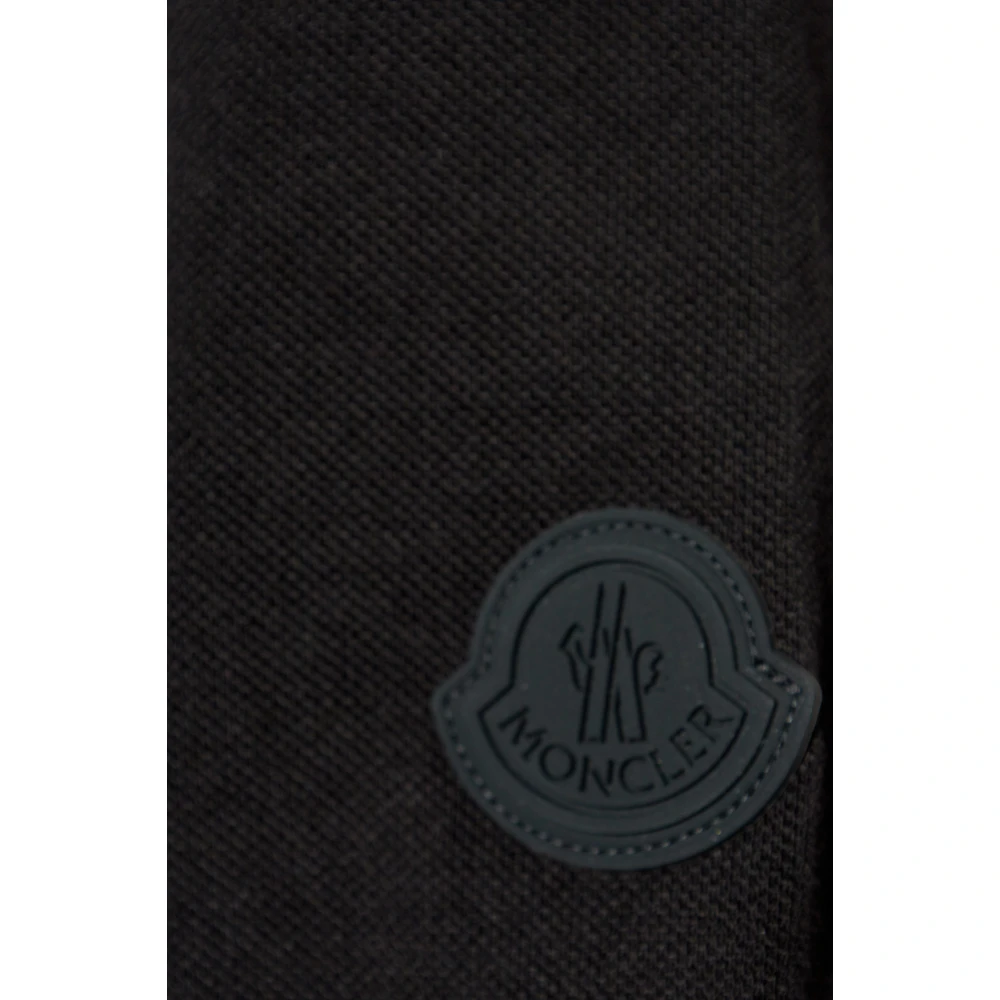 Moncler Katoenen polo met zak Black Heren