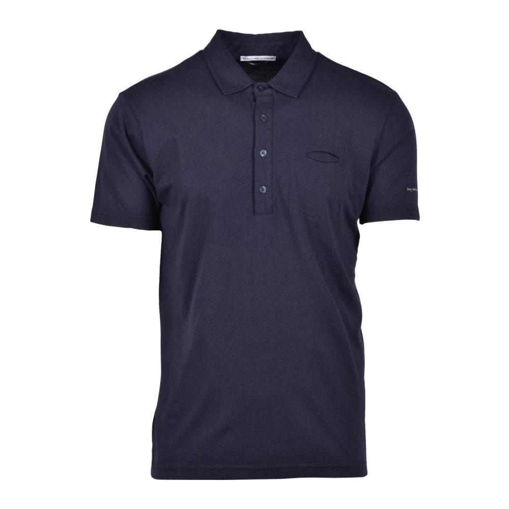 Daniele Alessandrini Katoenen Grijze Polo Shirt Blue Heren