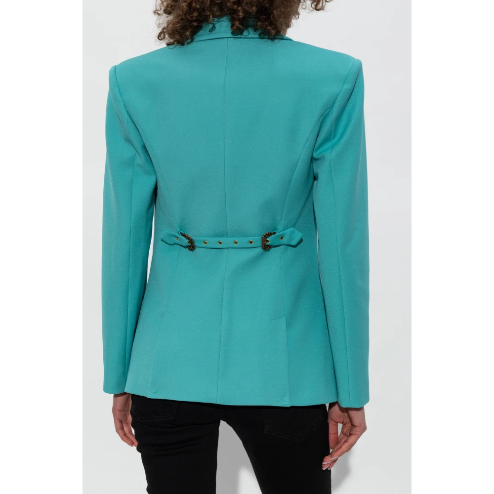 Versace Jeans Couture Blazer met gesloten revers Blue Dames