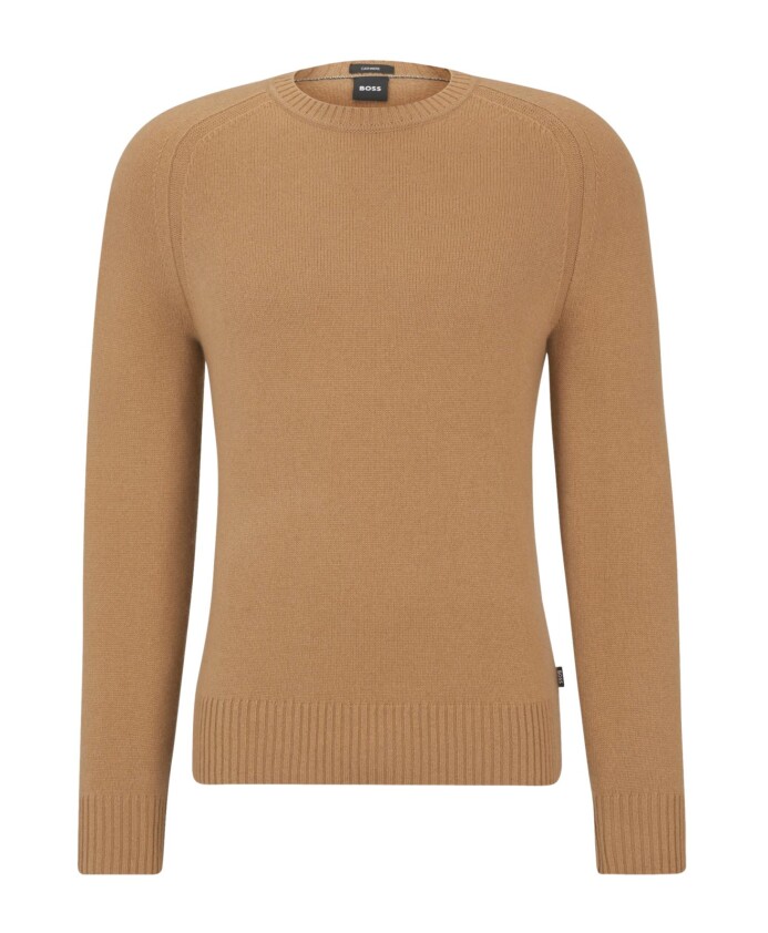 pull-regular-fit-en-cachemire-beige