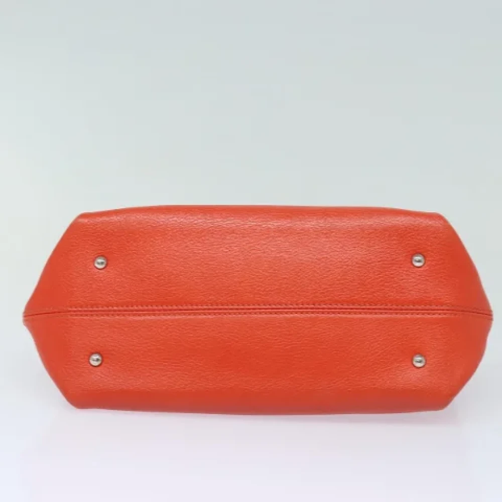 Salvatore Ferragamo Pre-owned Leather handbags Orange Dames