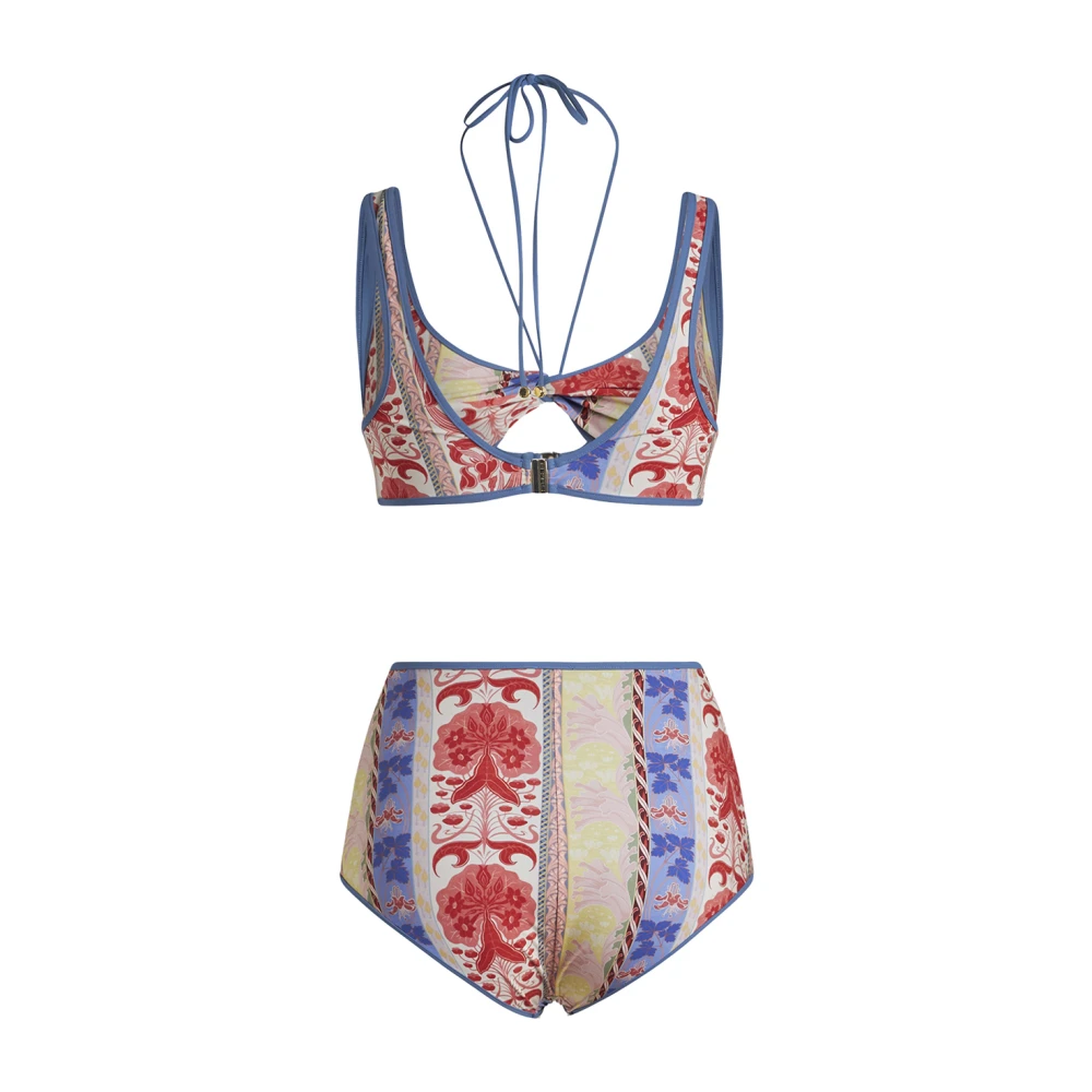 ETRO Witte Zomer Bikini Gestreept Bloemen Multicolor Dames
