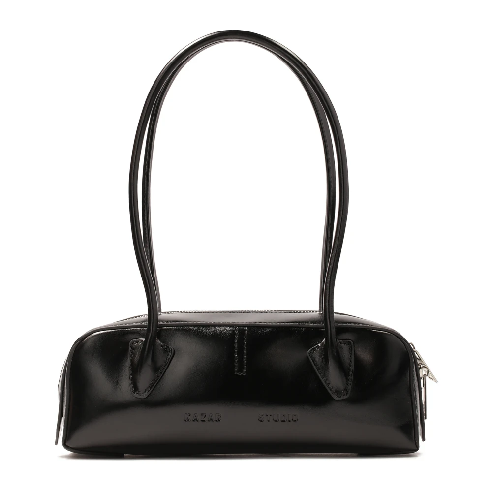 Kazar Studio Zwarte schoudertas met langwerpige vorm Black Dames