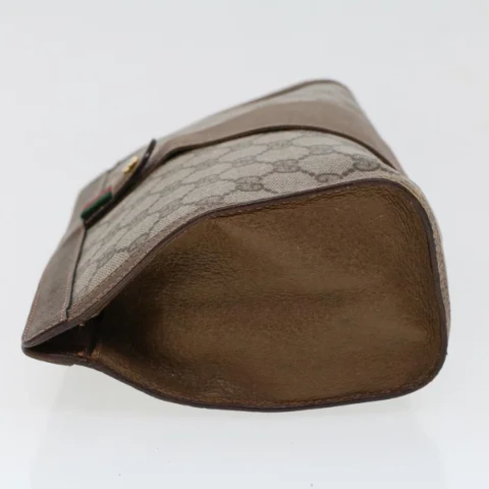 Gucci Vintage Pre-owned Canvas clutches Beige Dames