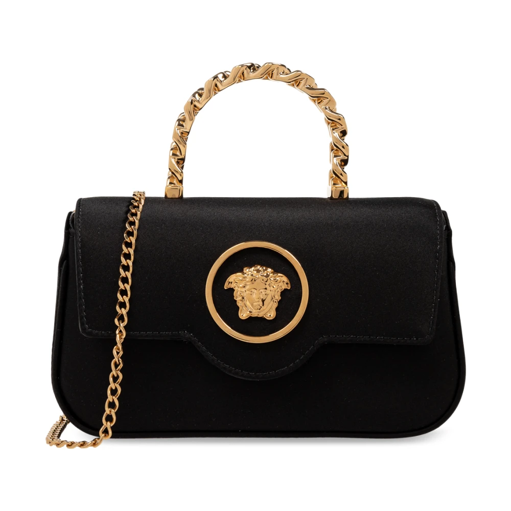 Versace Satijnen schoudertas Black Dames