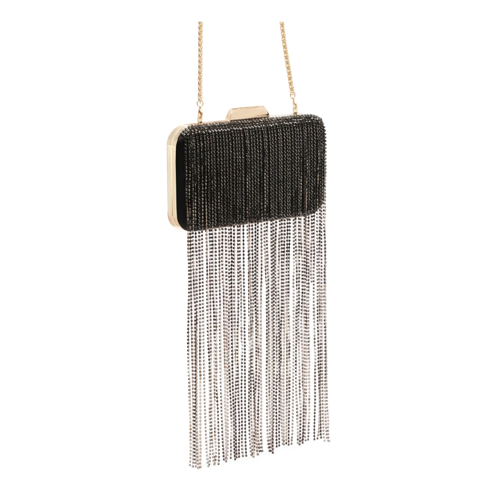 Kazar Stijve boxtas met lange zirkonia kettingen Black Dames