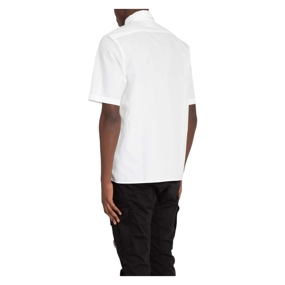 C.P. Company Ripstop Korte Mouw Shirt White Heren