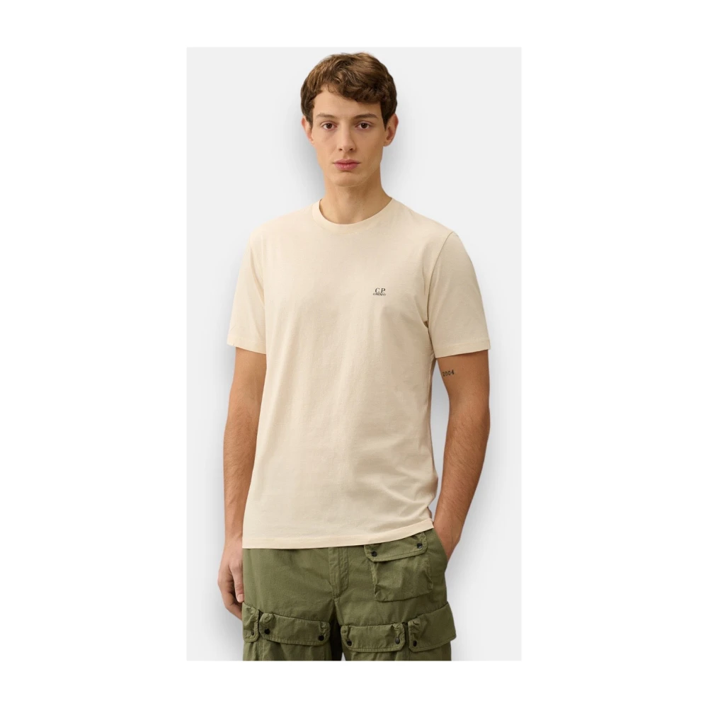 C.P. Company Goggle Hood Jersey T-shirt Pistachio Beige Heren