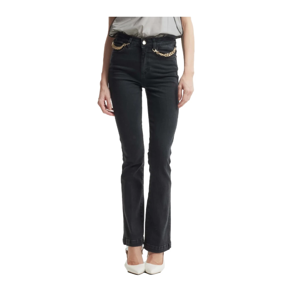 Kocca Metalen Ketting Skinny Katoenen Jeans Blue Dames