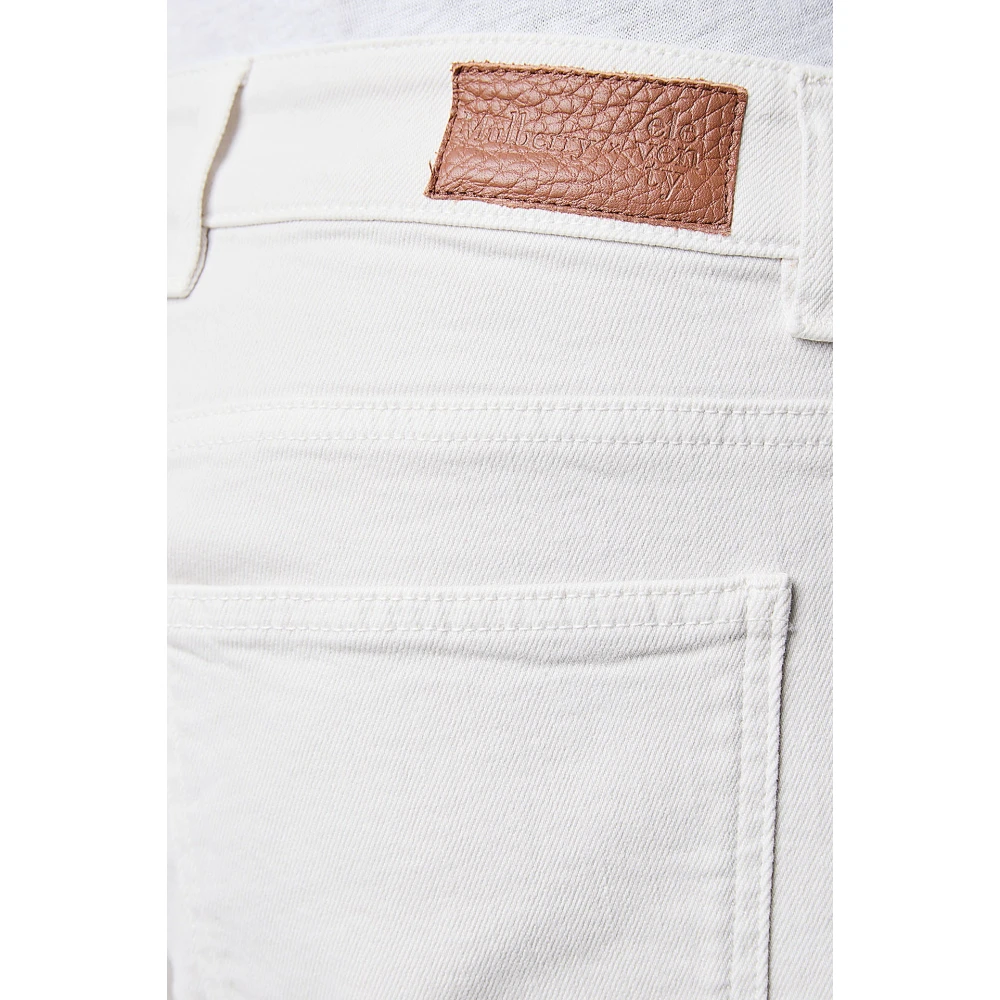Eleventy Denim Stretch en Leren Broek White Heren