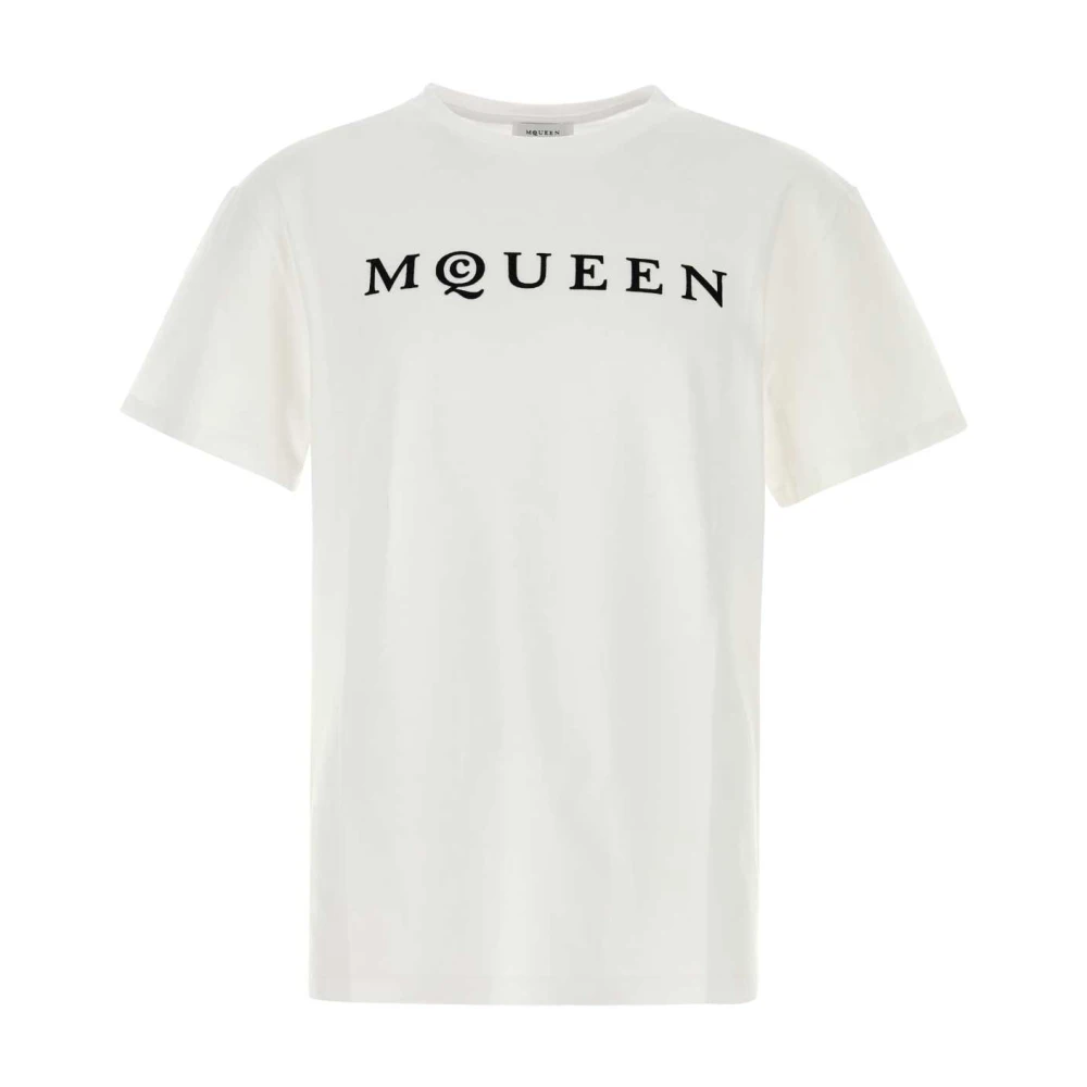 Alexander Mcqueen Men's White T-Shirts, M, Cotton T-Shirt