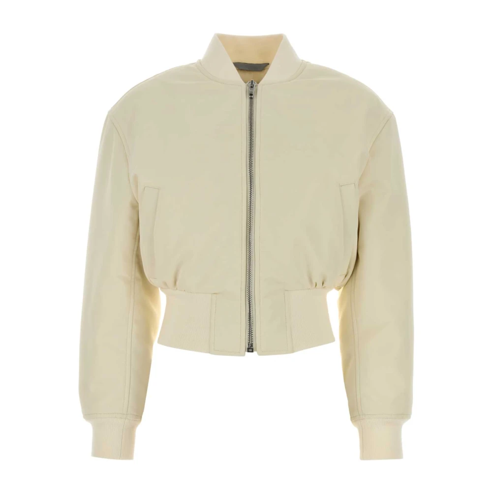 Balenciaga White Bomber Jackets, Female, Xs, Cropped Bomber Jacket