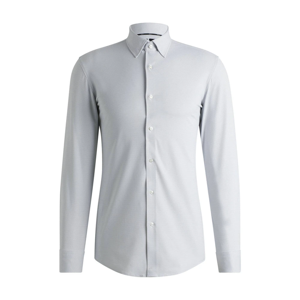 Boss Black Klassiek Zwart Overhemd Gray Heren
