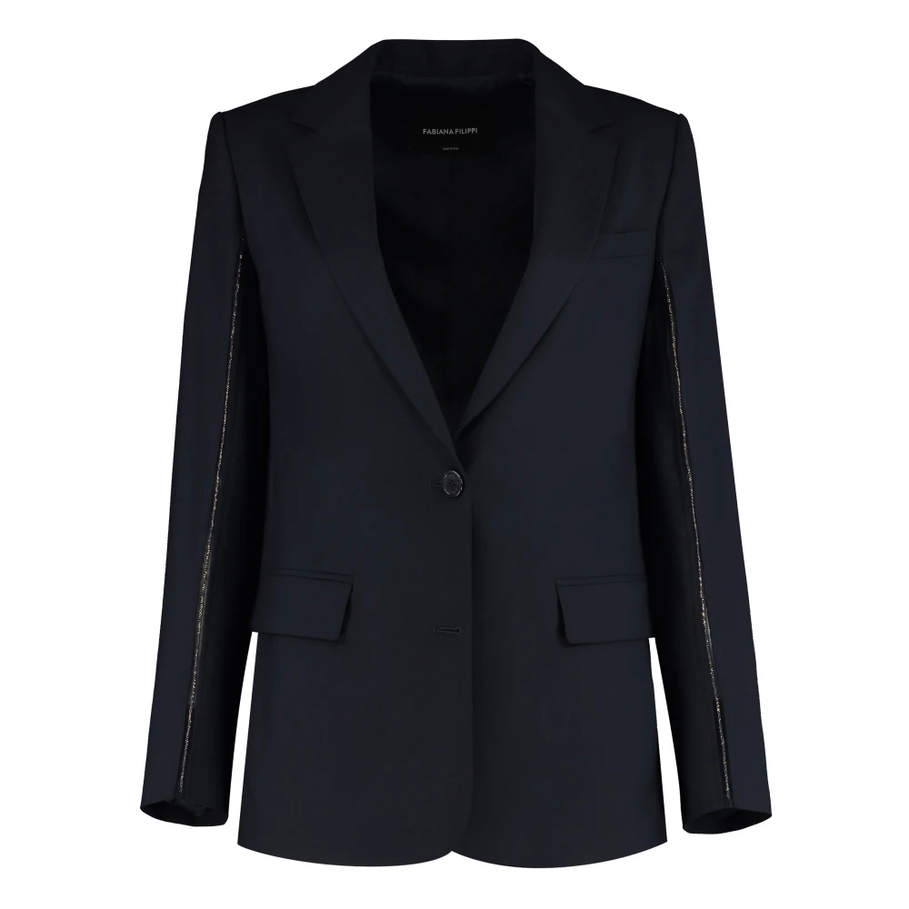 Fabiana Filippi Blue Blazers, Female, M, Oversized Jacket