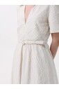 beurre-robe-midi-texturee-avec-ceinture
