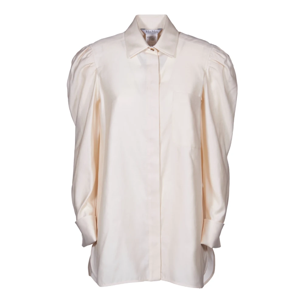 Max Mara Witte trui met pofmouwen White Dames