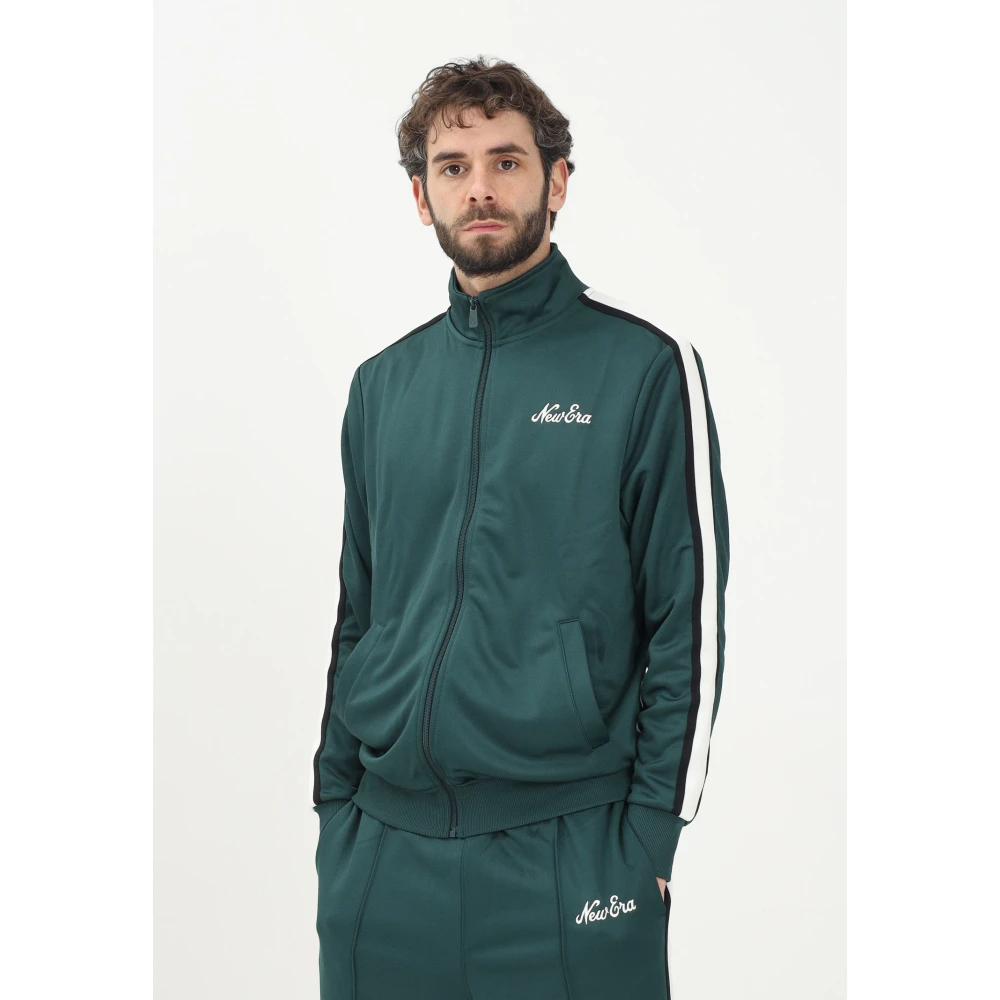new era Sportieve Zip Track Sweater Green Heren