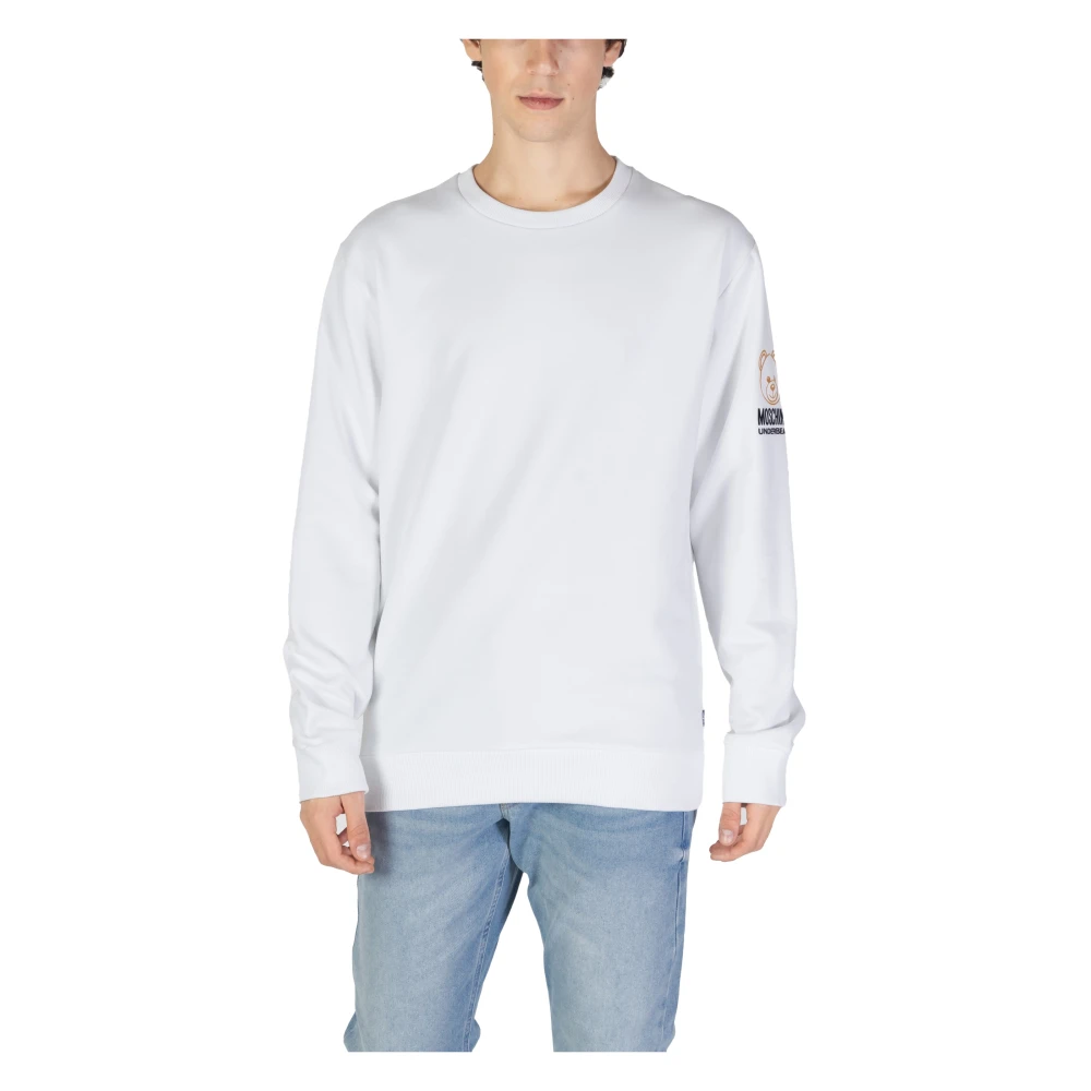 Moschino Heren Sweatshirt Herfst Winter Collectie White Heren