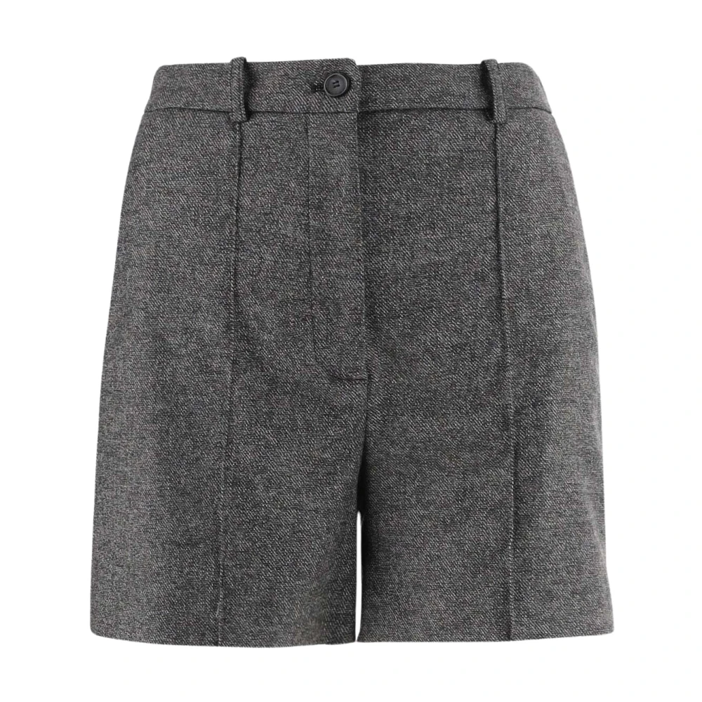 Pinko Hoge taille antracietgrijze shorts Gray Dames