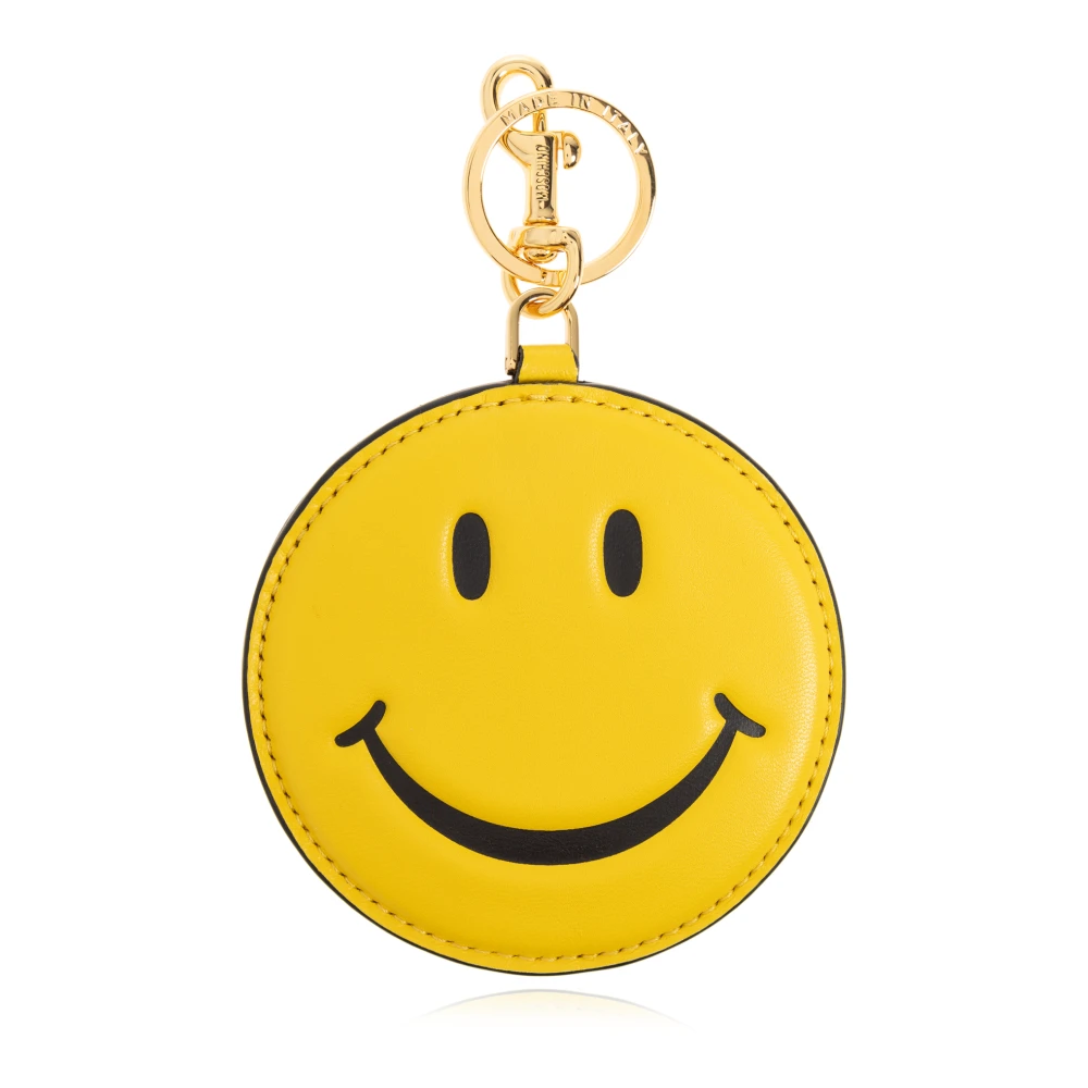 Moschino Leren sleutelhanger Yellow Heren