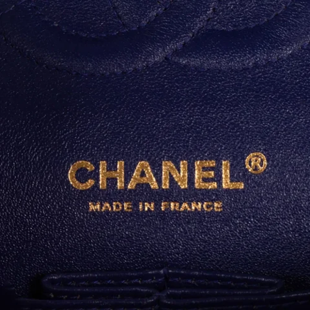Chanel Vintage Pre-owned Leather chanel-bags Purple Dames