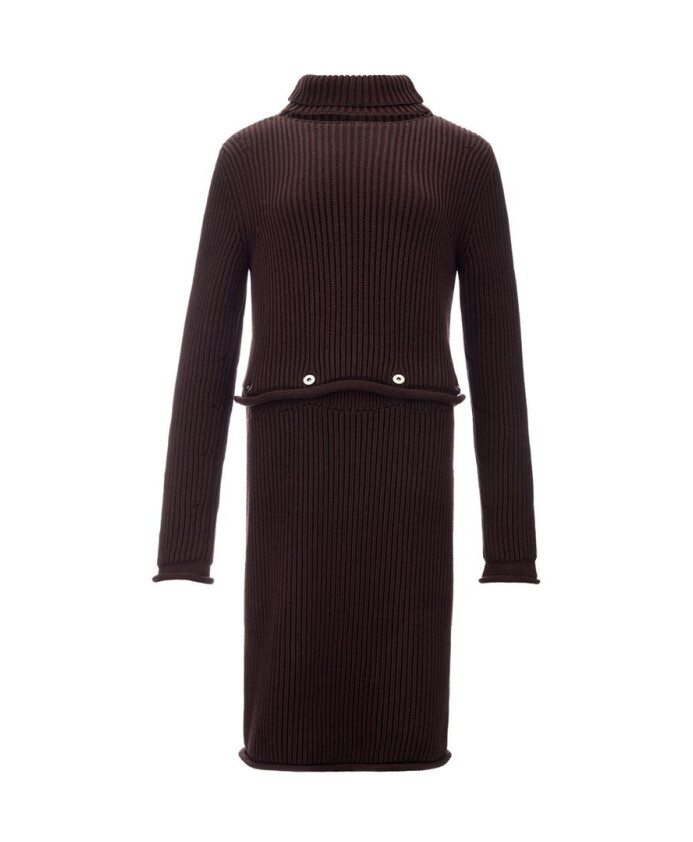 elegant-brown-viscose-dress