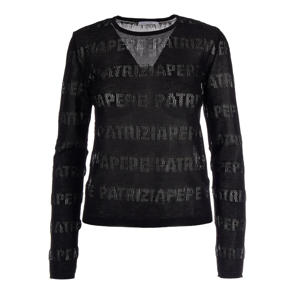 Patrizia Pepe Women's Black Round-Neck Knitwear, Xs, Round-Neck Knitwear