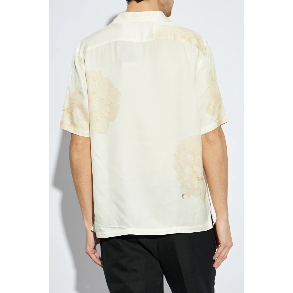 AllSaints Overhemd met bloemenpatroon Fleur Beige Heren