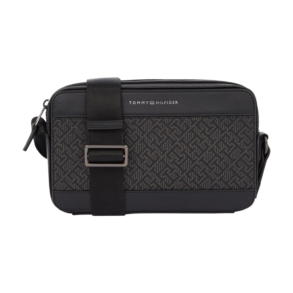 Tommy Hilfiger Zwarte Monogram Schoudertas Black Heren