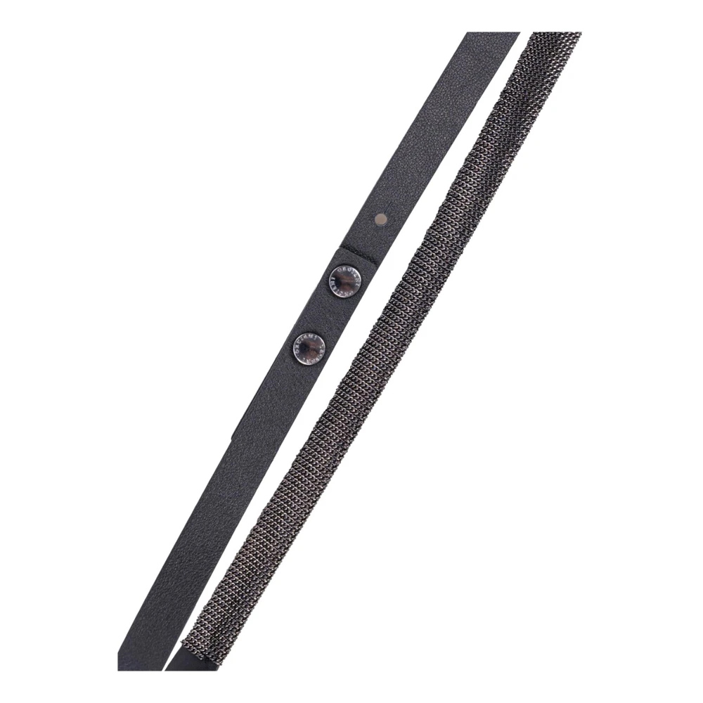 Orciani Zwarte riem met Monile detail Black Dames