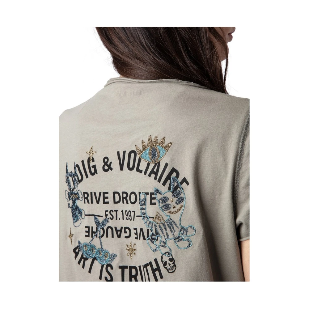 Zadig & Voltaire Stijlvol T-shirt voor vrouwen Gray Dames