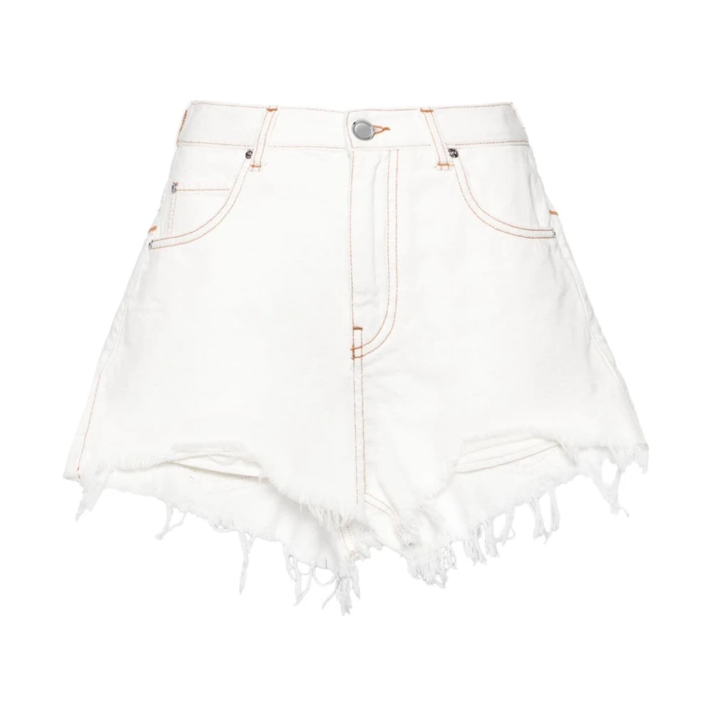 Pinko Denim Shorts White Dames