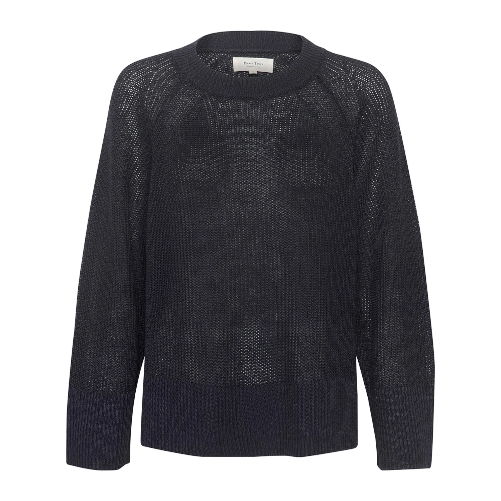 Part Two Emilapw Pu Trui met Print Blue Dames