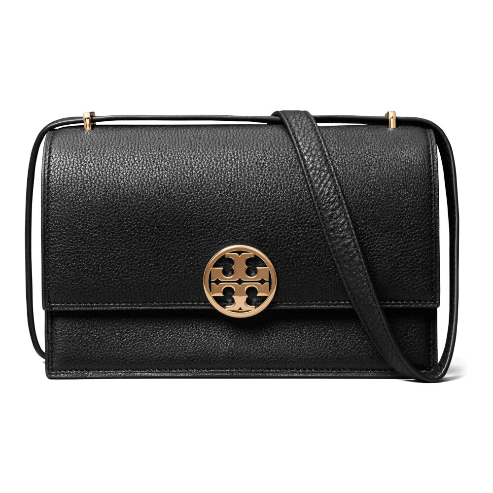 Black leather tory burch bag best sale