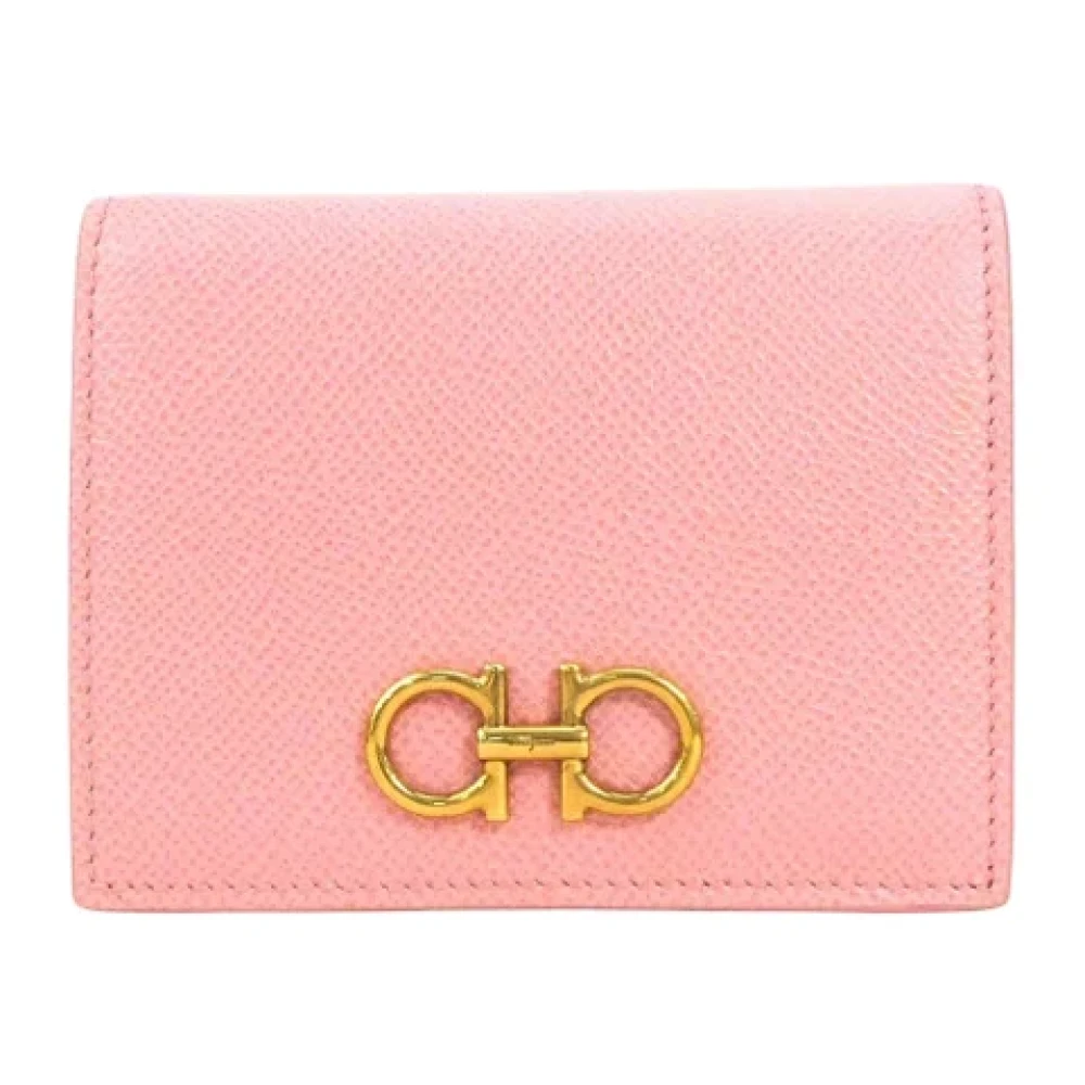 Salvatore Ferragamo Pre-owned Leather wallets Pink Dames