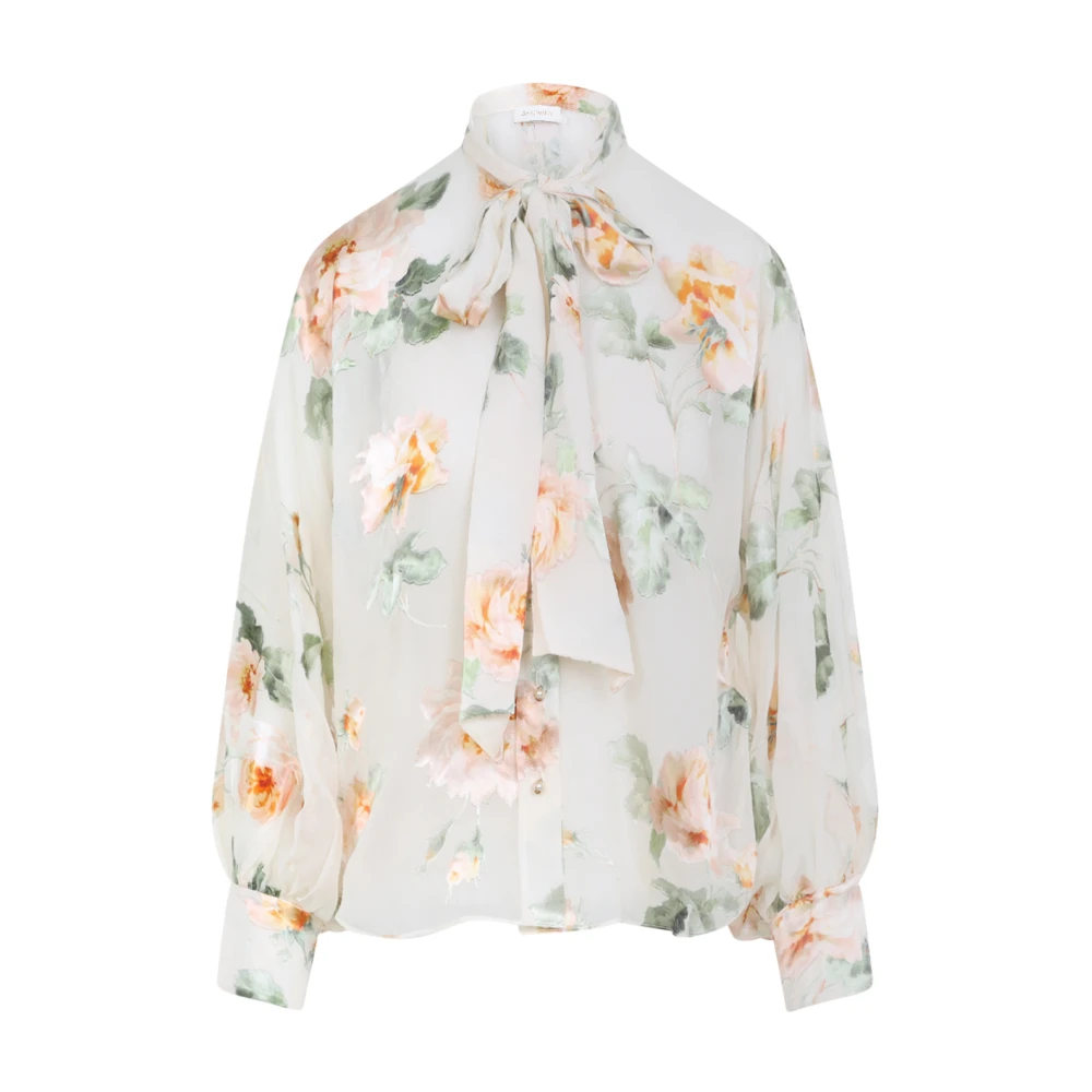 Zimmermann Women's Multicolor Blouses, S, Carousel Burnout Blouse