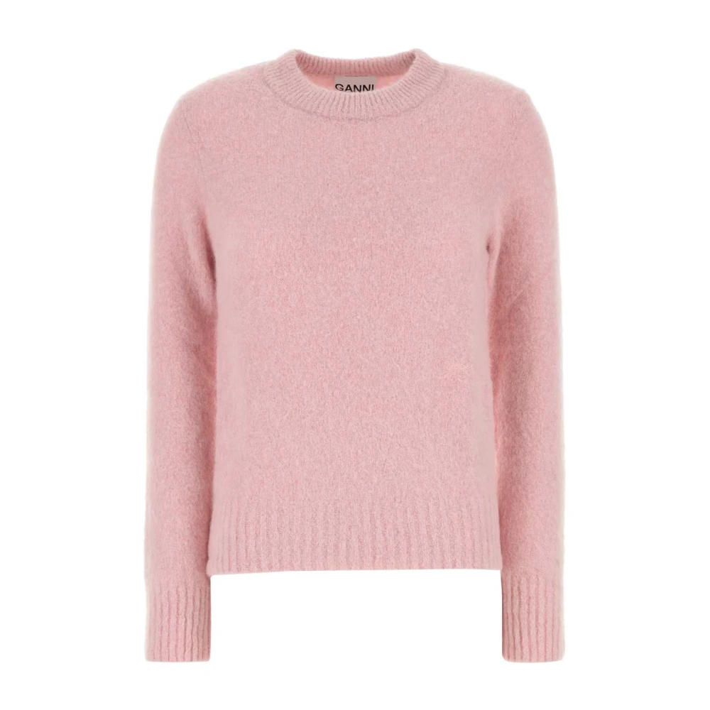 Ganni Stretch Alpaca Blend Trui Pink Dames