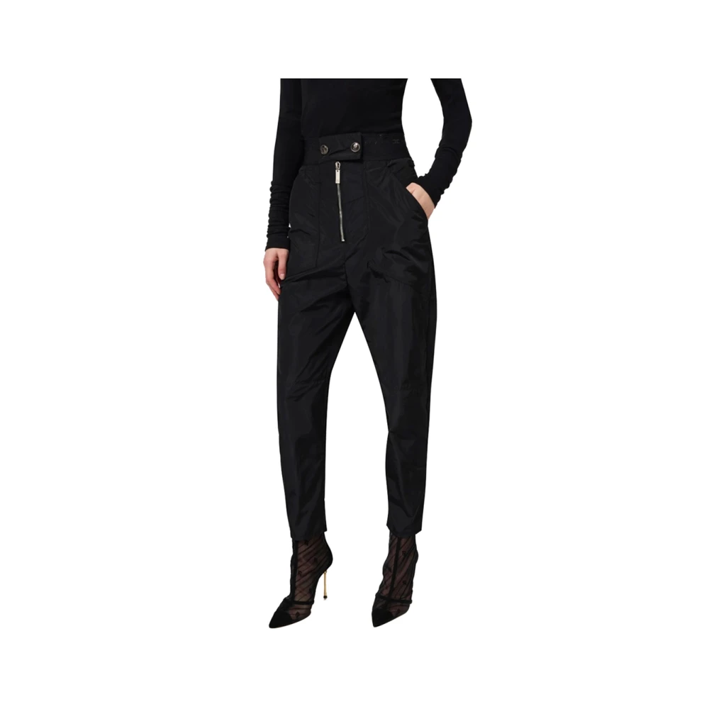 Elisabetta Franchi Zwarte Slim Fit Broek Black Dames