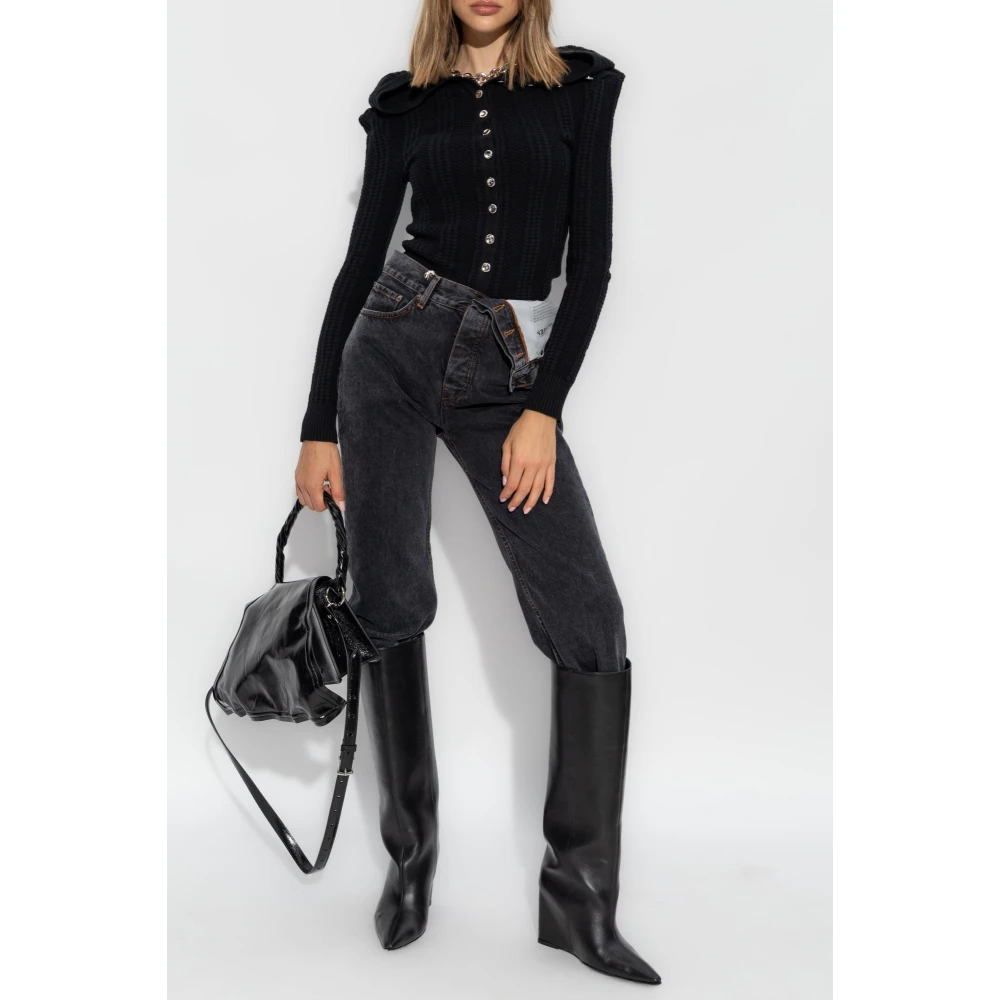 Y Project Vest met wollen afwerking Black Dames