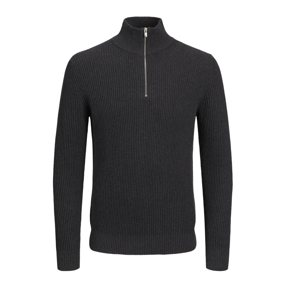jack & jones Halve Rits Gebreide Trui Blaliam Gray Heren