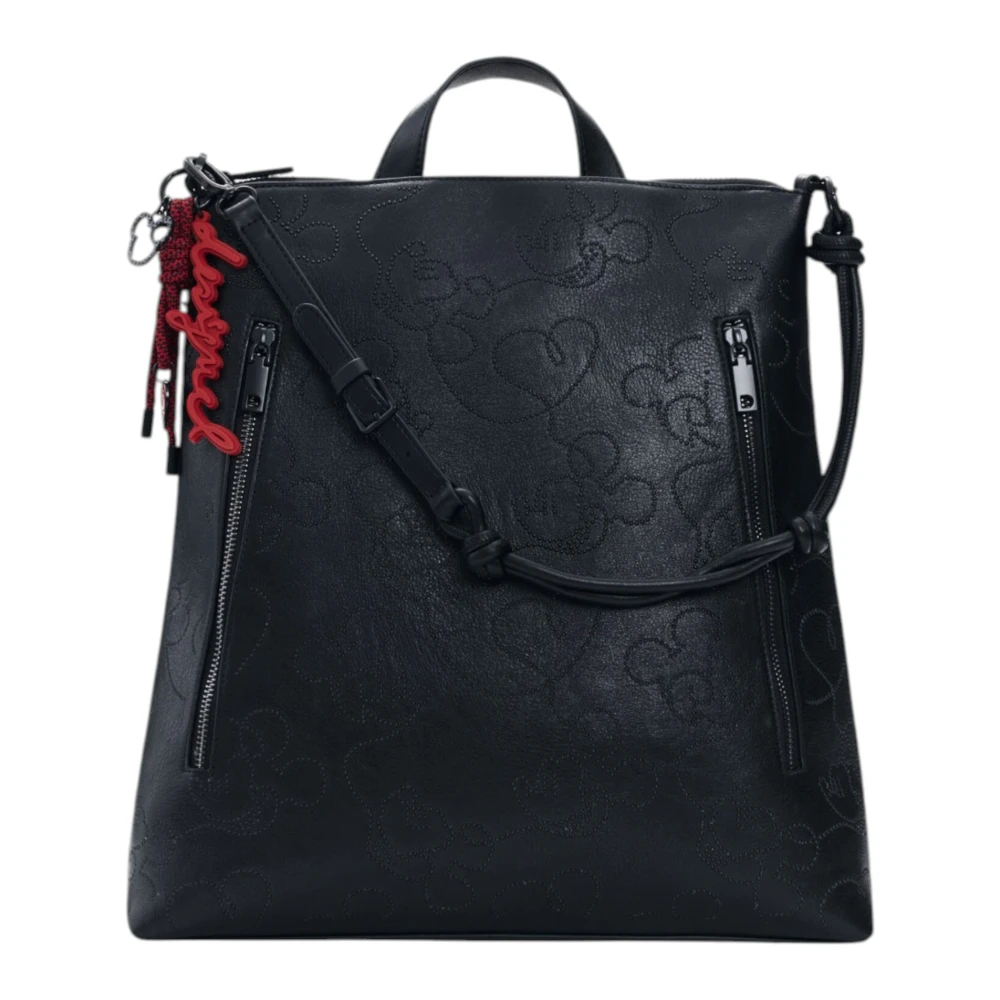 Desigual Donna Nero Borse, Taglia Unica, New,
