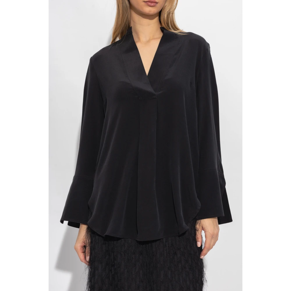 By Malene Birger Flaiy zijden top By Herenne Birger Black Dames