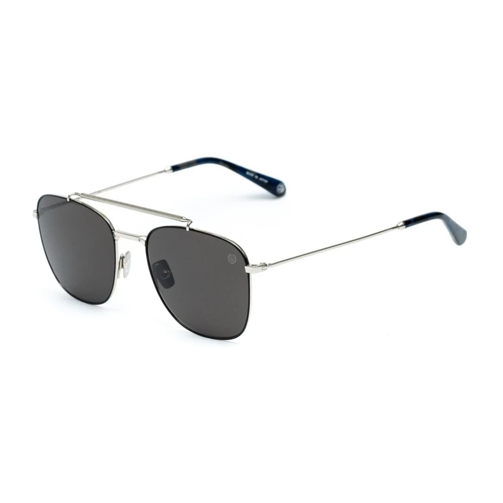 Belstaff Unisex Gray Handmade Titanium Sunglasses With Zeiss Lenses