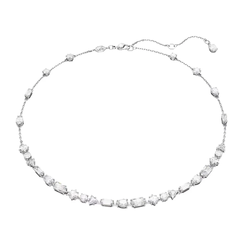 Swarovski Women's White Necklace Rhodium-Plated Cubic Zirconia