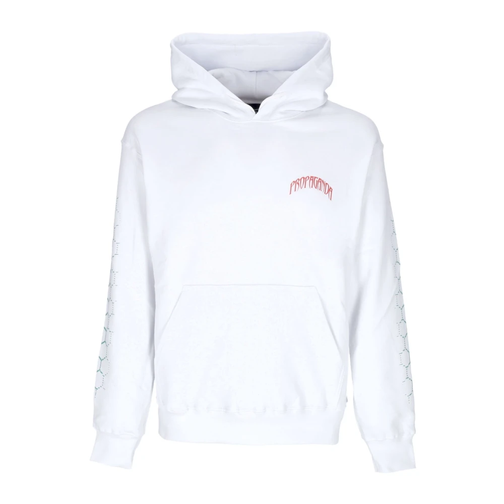 Propaganda White Hoodies, Male, Xl, Triangle Sting Hoodie Long Sleeve