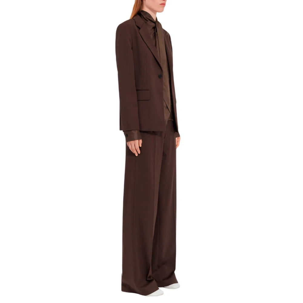 MM6 Maison Margiela Bruine single-breasted casual jas Brown Dames